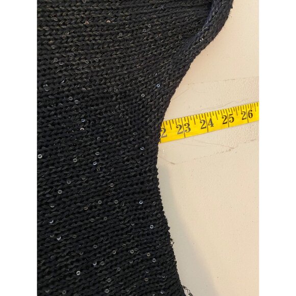 Holly Robinson Peete Open front Cardigan Sweater Black Sequin Knit 1X - Picture 6 of 9